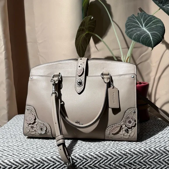 Coach Tea Rose Mercer 30 Satchel in Stone - 2017 - Picture 14 of 16